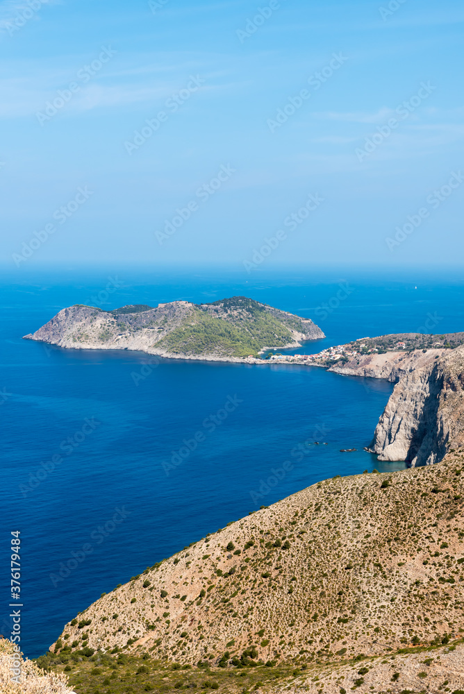 Jagged coast of the island of Kefalonia