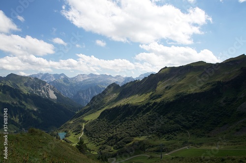 Fototapeta Naklejka Na Ścianę i Meble -  Panorama Bilder der Alpen vom Glatthon in 2134 Metern Höhe