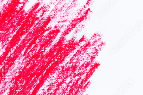 Red grungy crayons strockes texture background