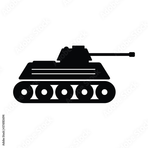 Military Tank Icon. Clip Art pictogram depicting a war tank icon. EPS Vector