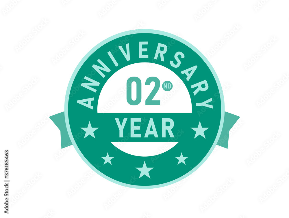 02 years anniversary Modern Badges 02 years anniversary Modern Badges
