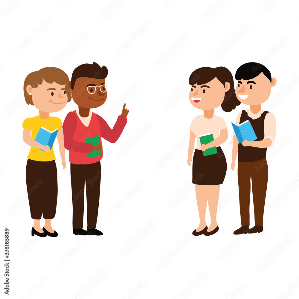 interracial teachers team workers characters interracial teachers team workers characters