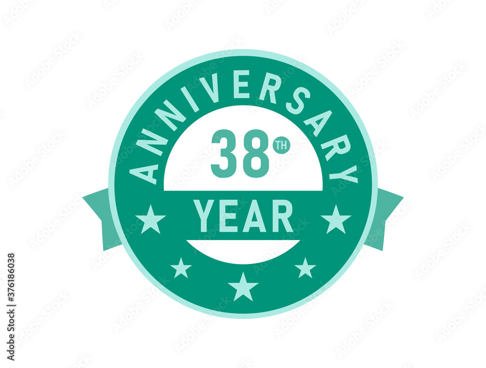 38 years anniversary Modern Badges 38 years anniversary Modern Badges