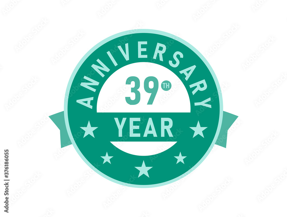 39 years anniversary Modern Badges 39 years anniversary Modern Badges