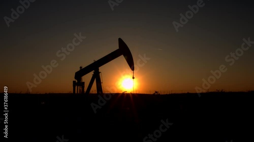 Pumpjacks at twilight