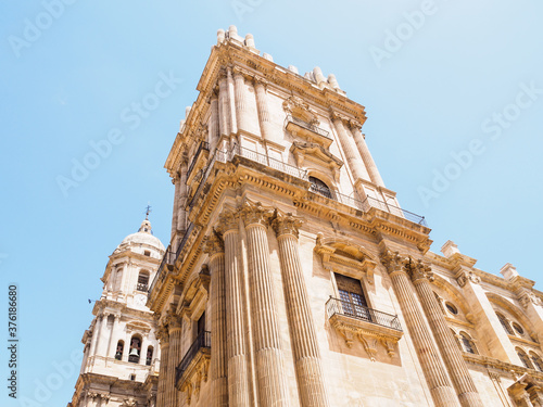 View of Malaga cathedral, Spain
