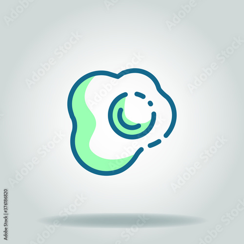 omelette icon or logo in  twotone
