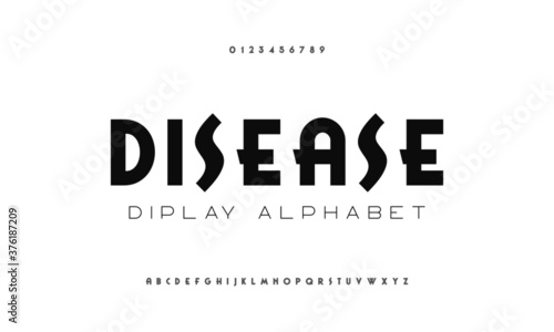 Covid-19 typeface. Corona virus disease typography designs. Font set a to z. Modern design vector illustration.