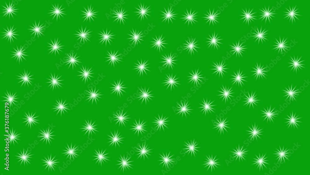 Twinkling stars motion graphics with green screen background Twinkling stars motion graphics with green screen background