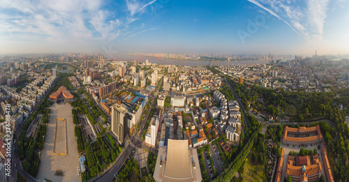 Wuhan Yuemachang Honglou Park aerial scenery