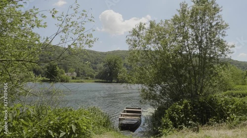 On the shores of Doubs in Franche-comté, France