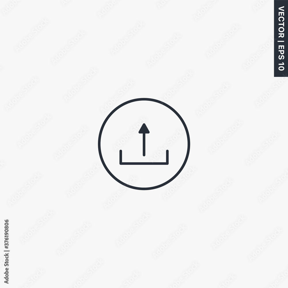 Upload, linear style sign for mobile concept and web design Upload, linear style sign for mobile concept and web design