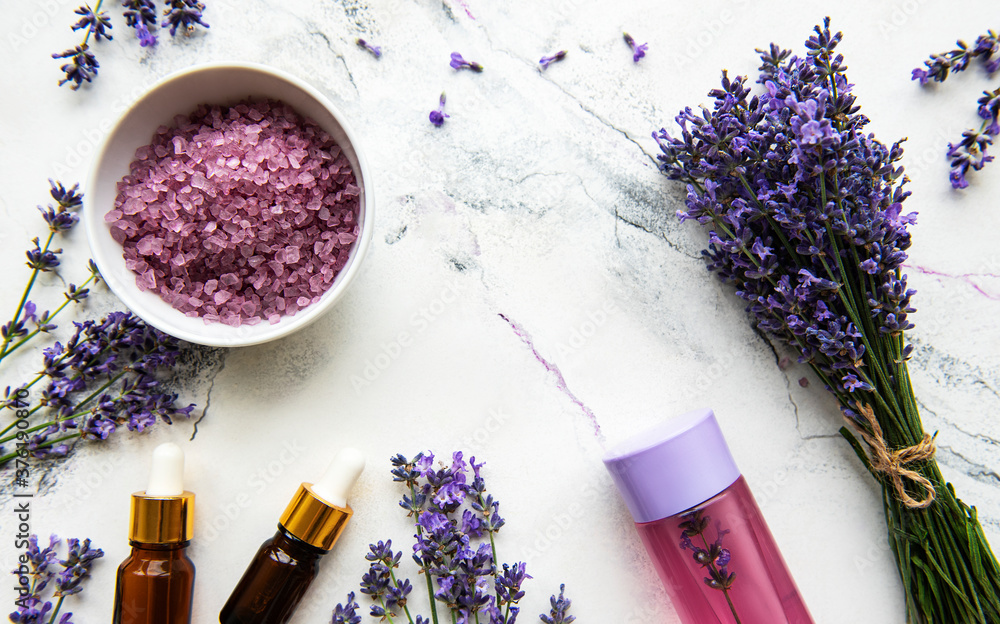 Natural herb cosmetic with lavender Natural herb cosmetic with lavender