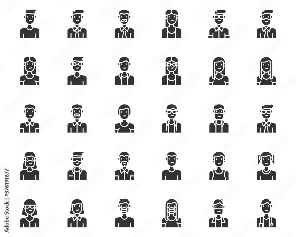 Avatar people icons vector , man, woman, boy Avatar people icons vector , man, woman, boy