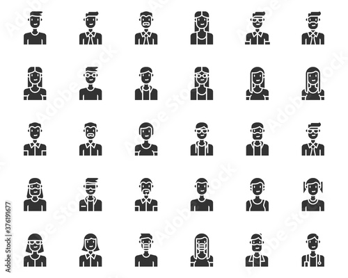 Avatar people icons vector , man, woman, boy © ronnarid
