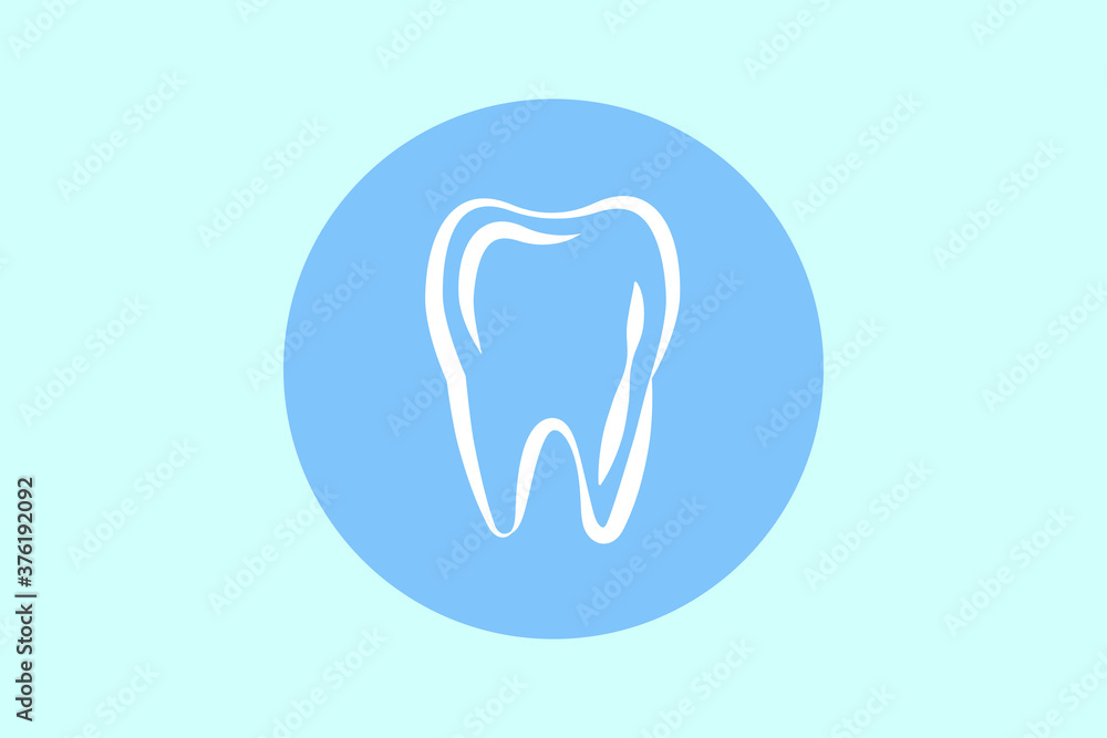 EPS 10 vector. A tooth made in simple lines style. Good for projects. Logotype or icon for dentistry clinic. EPS 10 vector. A tooth made in simple lines style. Good for projects. Logotype or icon for dentistry clinic.