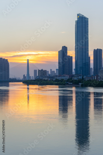 Summer city skyline scenery of Wuhan, Hubei, China © Hao