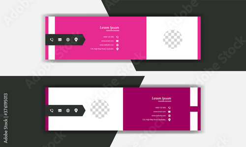 creative modern Corporate email signature collection set.