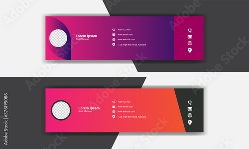 Email signature template design. 