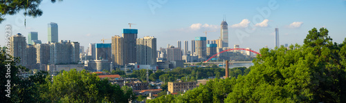 Summer city skyline scenery of Wuhan  Hubei  China