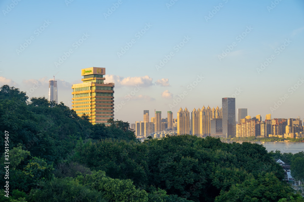 Summer city skyline scenery of Wuhan, Hubei, China Summer city skyline scenery of Wuhan, Hubei, China