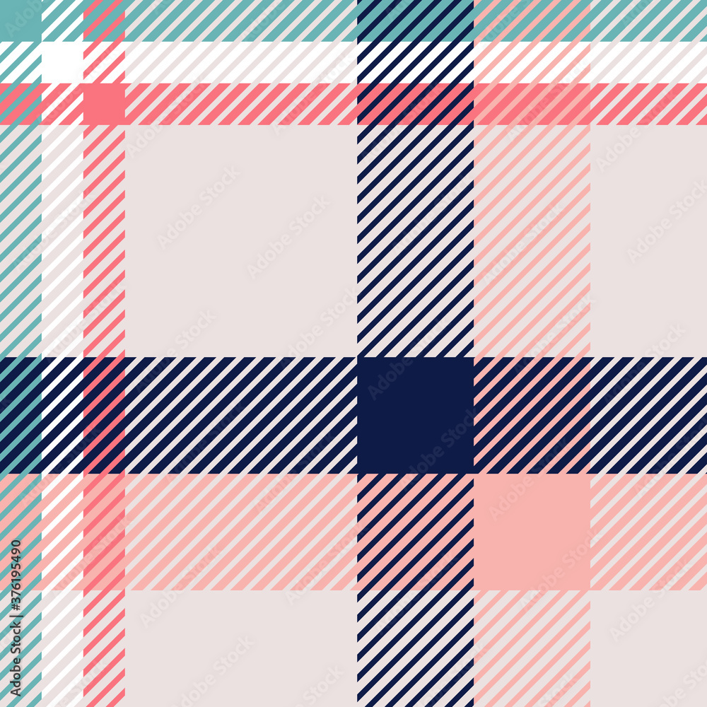 Plaid or tartan vector is background or texture in many color of graphic design Plaid or tartan vector is background or texture in many color of graphic design
