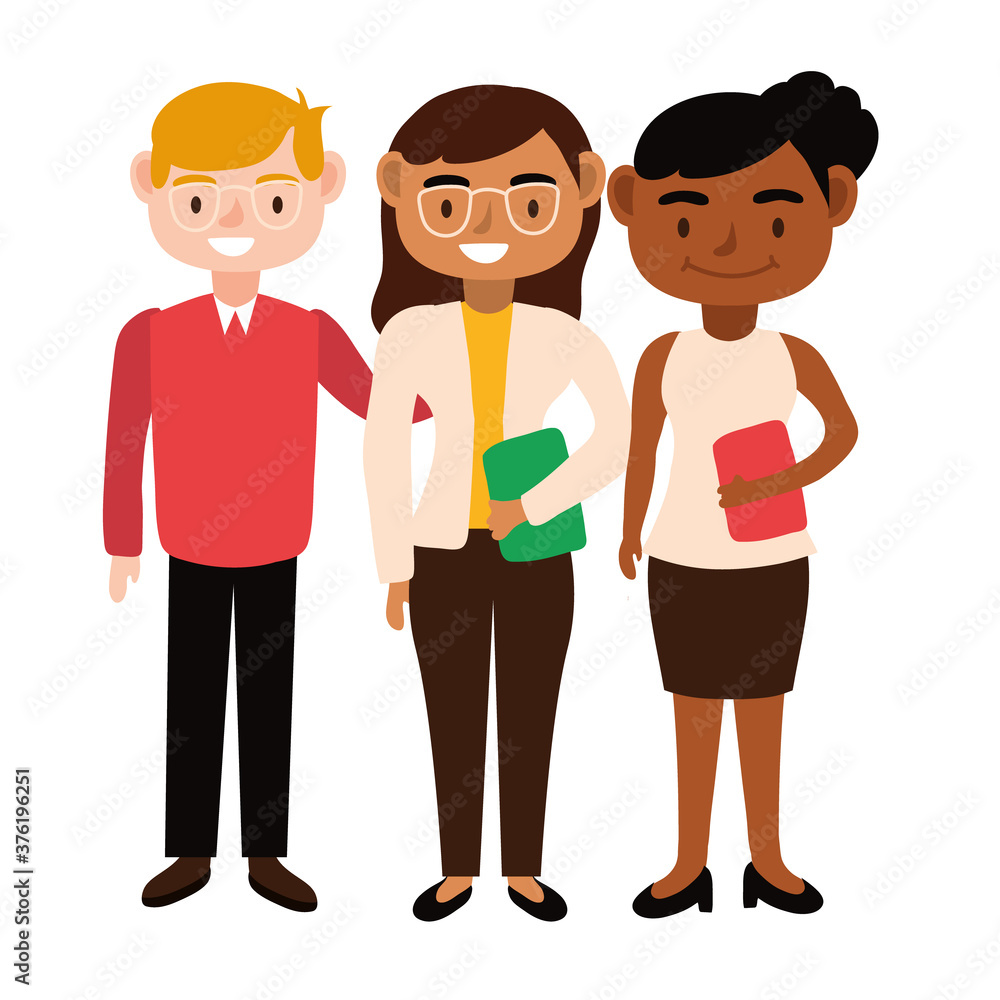 interracial teachers team workers characters interracial teachers team workers characters