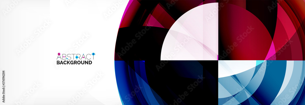 Round shapes, triangles and circles. Modern abstract background Round shapes, triangles and circles. Modern abstract background