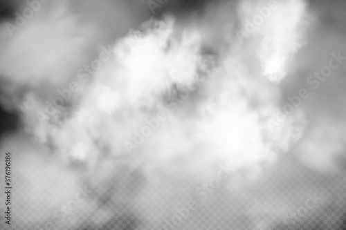 White vector cloudiness ,fog or smoke on dark checkered background.