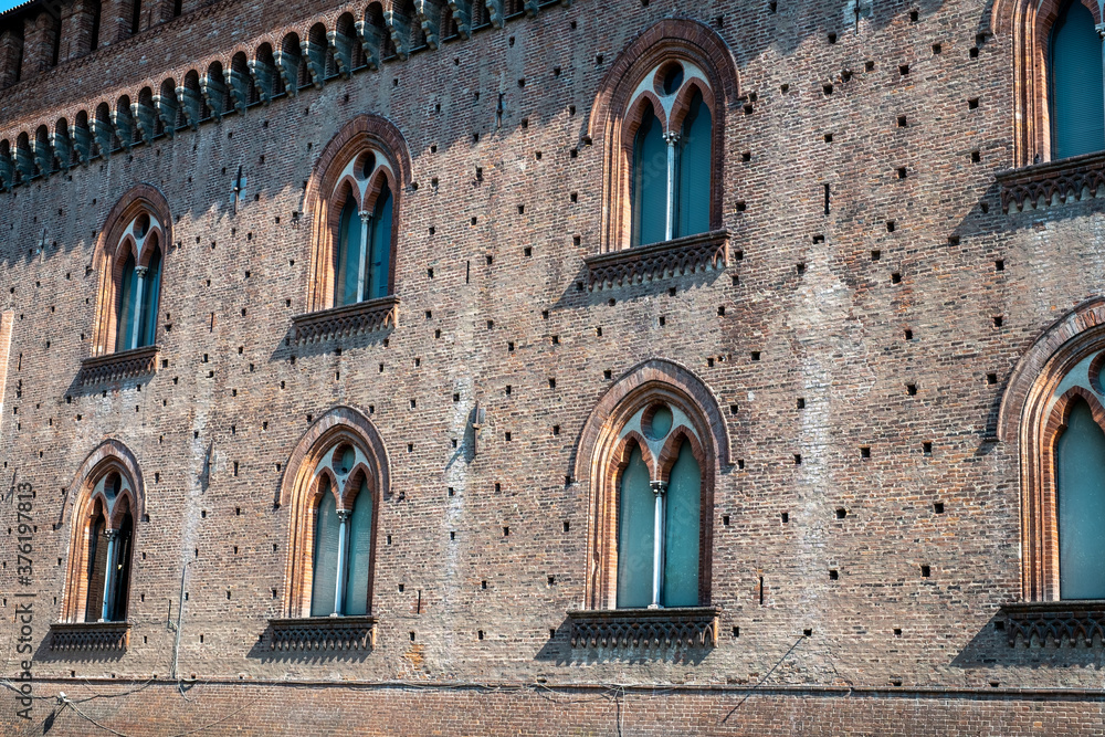 Exterior of the Visconti castle in Pavia, Italy Exterior of the Visconti castle in Pavia, Italy