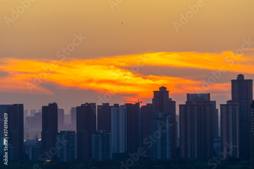 Summer city skyline scenery of Wuhan, Hubei, China © Hao