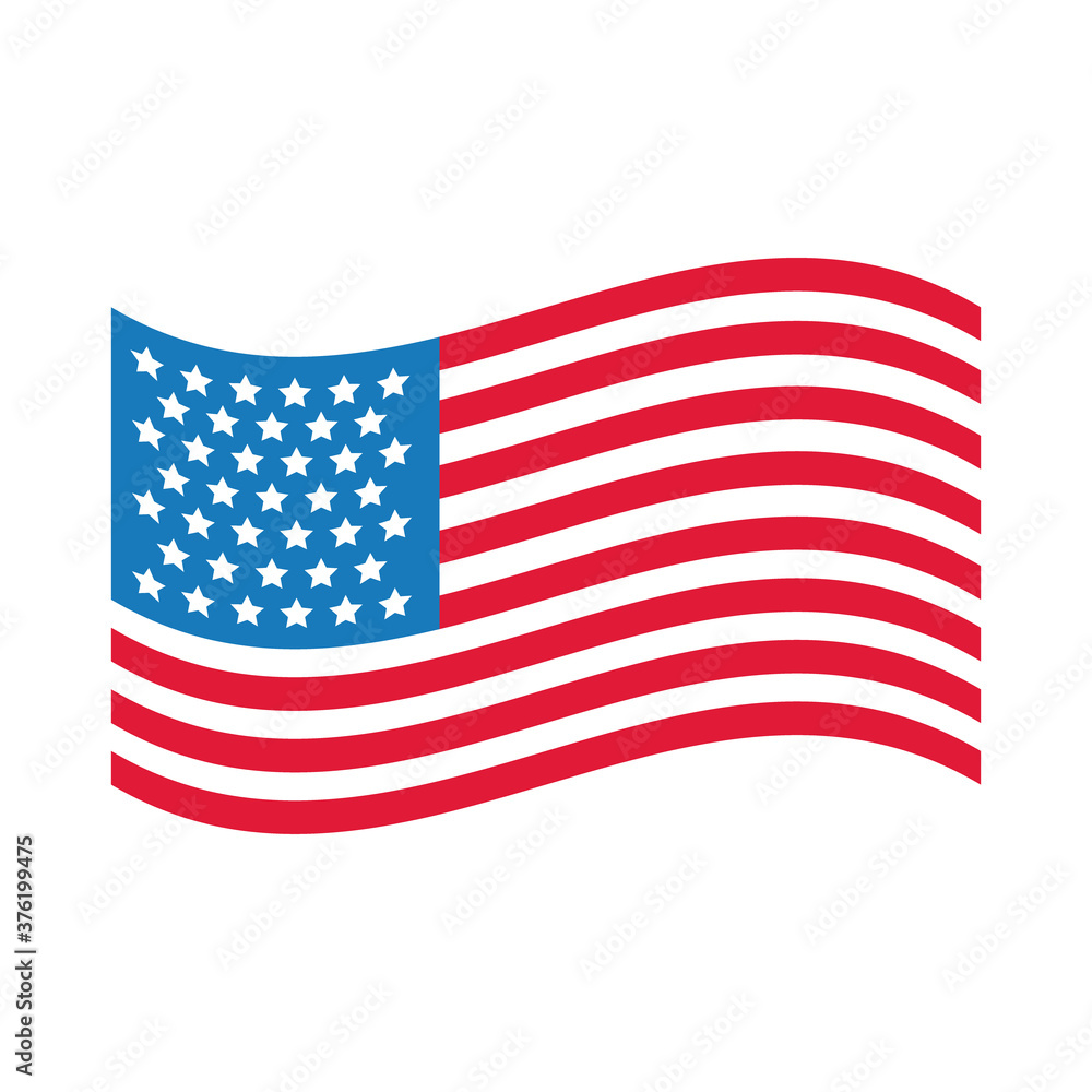 Fototapeta premium usa elections flag flat style icon