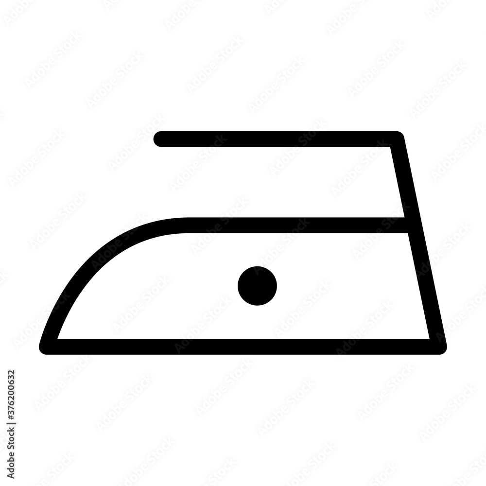 Iron flat icon isolated on white background. Low temperature level symbol. Machine vector illustration Iron flat icon isolated on white background. Low temperature level symbol. Machine vector illustration