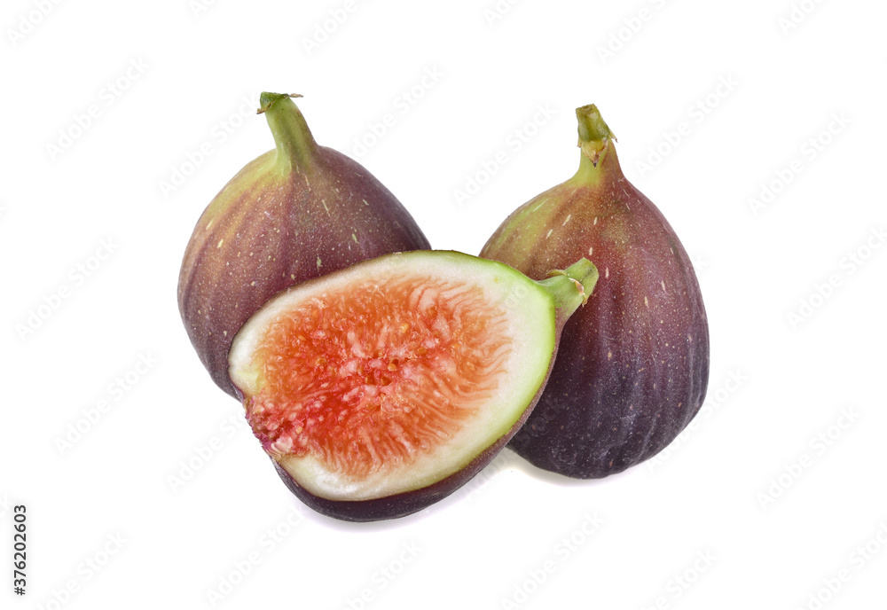 Fresh fig fruits isolated on white background Fresh fig fruits isolated on white background
