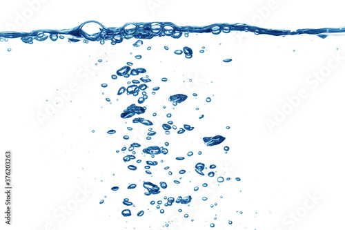 water bubbles in blue