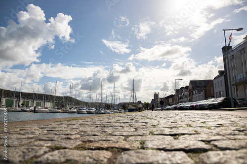 Pavés des quais du port de Fécamp, Normandie