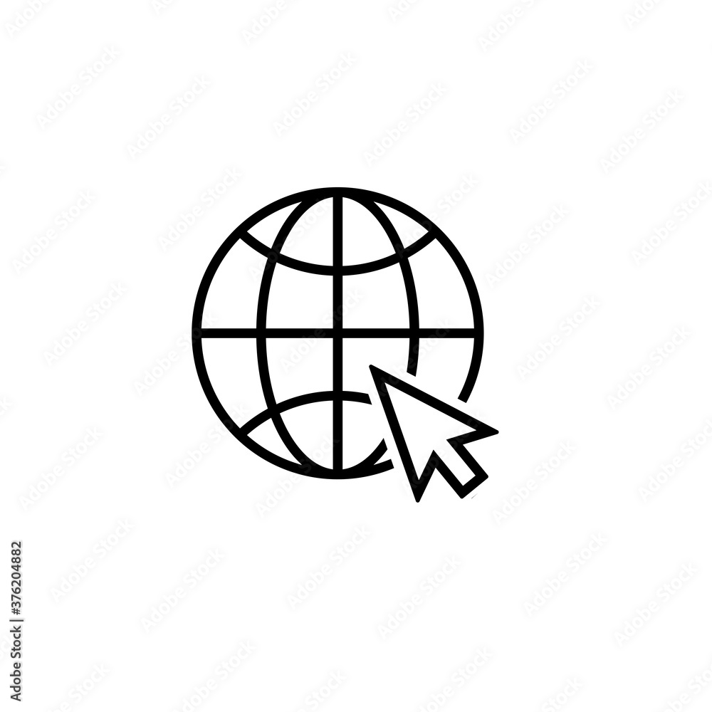 go to web icon vector. Globe icon symbol vector design go to web icon vector. Globe icon symbol vector design
