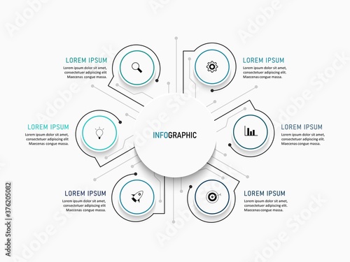 Business data visualization. Process chart element. Abstract graph with diagram with steps options, parts or processes. Vector business template. Creative concept for infographic. 