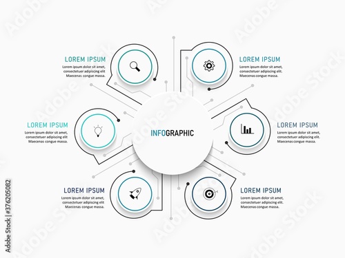 Business data visualization. Process chart element. Abstract graph with diagram with steps options, parts or processes. Vector business template.  Creative concept for infographic. 