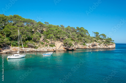 A rocky cove on the island of Mallorca