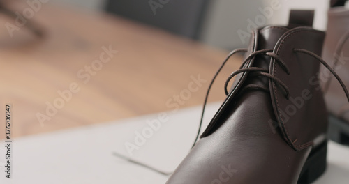 lacing chukka boots after maintenance photo