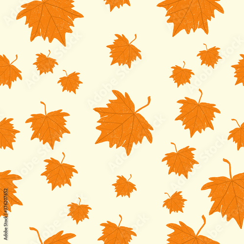 autumn maple leaves seamless pattern