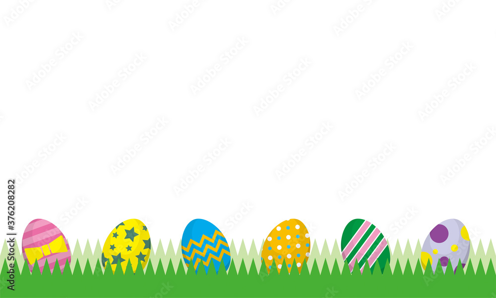 Frame with colorful easter eggs Frame with colorful easter eggs