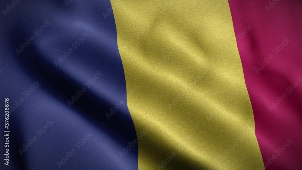 Flag of Romania Loop 3D Flag of Romania Loop 3D