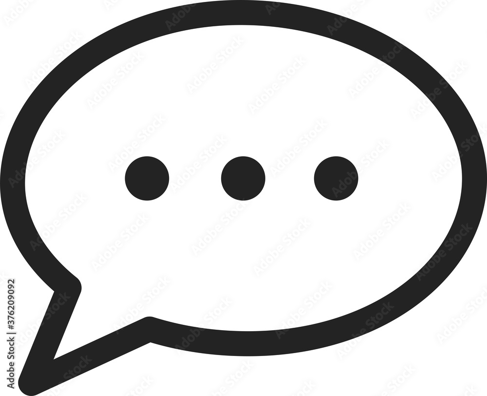 Chatting or messaging bubbles with dots flat icon apps and websites Chatting or messaging bubbles with dots flat icon apps and websites
