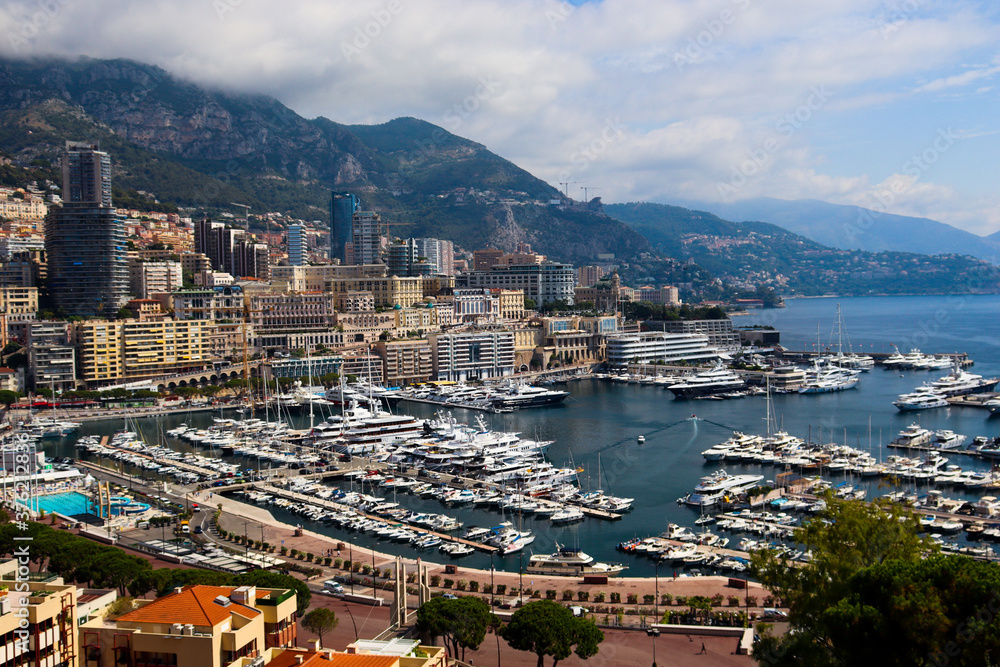 Luxurious Boats and yachts in the harbor of Monaco, Côte d’Azur 