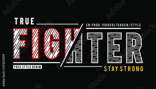 fighter design vector typography for print