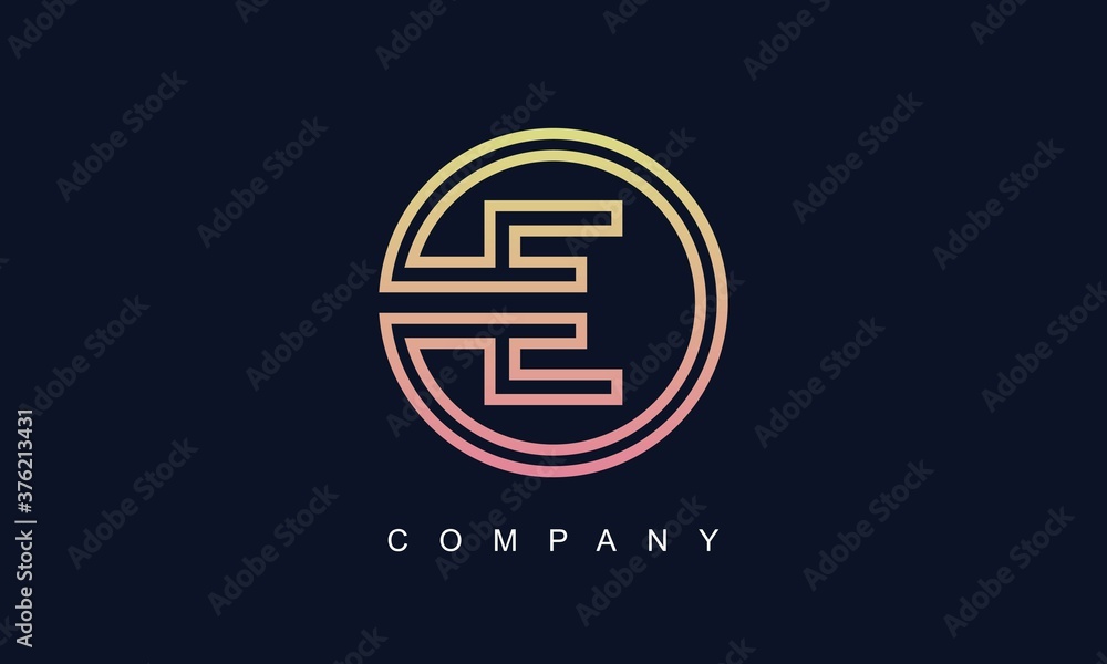 Initial Letter E Logo With Creative Circle Monogram Business Typography Vector Template. Creative Abstract Letter E Logo Design Initial Letter E Logo With Creative Circle Monogram Business Typography Vector Template. Creative Abstract Letter E Logo Design