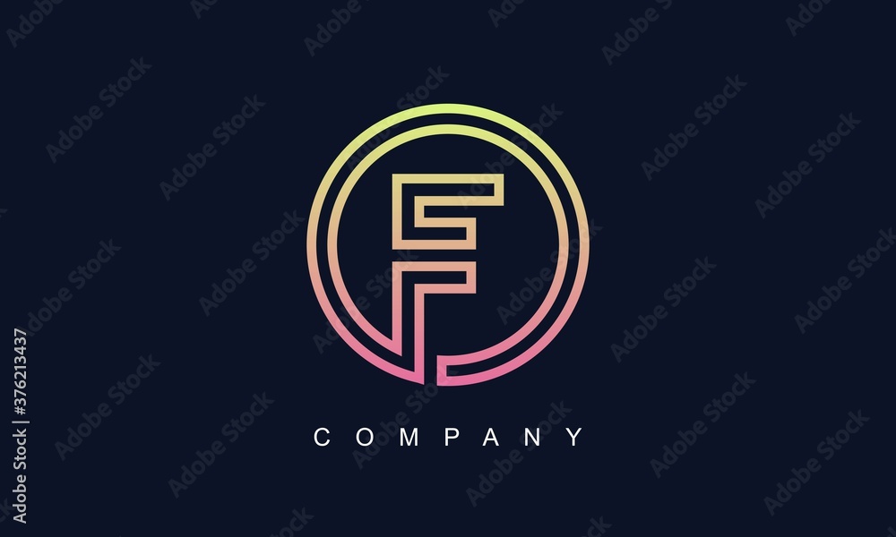 Initial Letter F Logo With Creative Circle Monogram Business Typography Vector Template. Creative Abstract Letter F Logo Design Initial Letter F Logo With Creative Circle Monogram Business Typography Vector Template. Creative Abstract Letter F Logo Design
