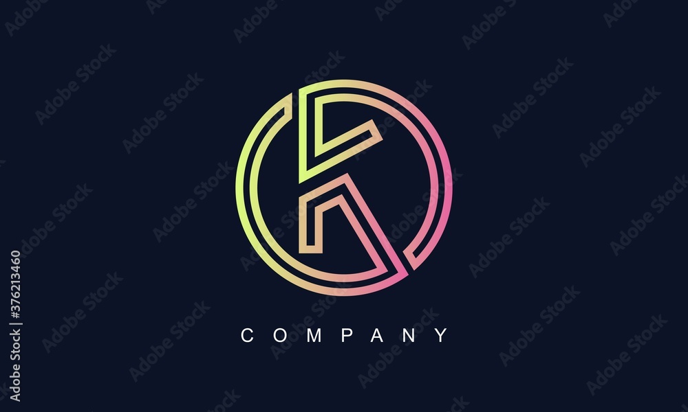 Initial Letter K Logo With Creative Circle Monogram Business Typography Vector Template. Creative Abstract Letter K Logo Design Initial Letter K Logo With Creative Circle Monogram Business Typography Vector Template. Creative Abstract Letter K Logo Design